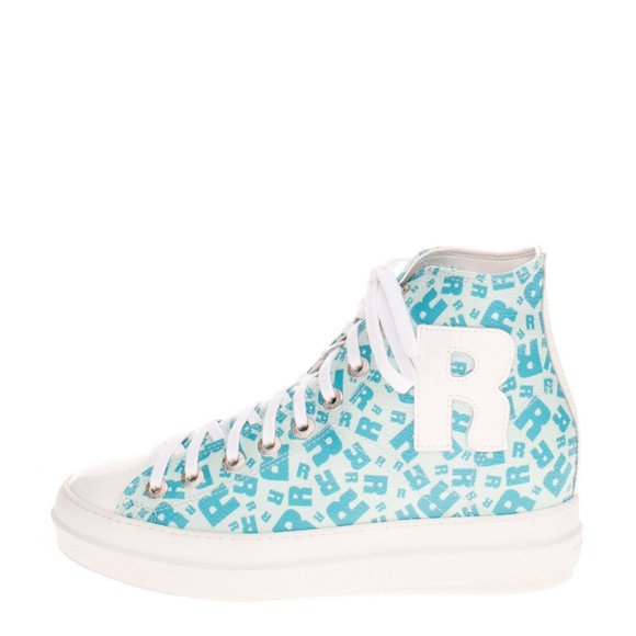 RUCOLINE Italy NEW LEATHER SNEAKERS EU 39 US ~9 MONOGRAM LOGO RARE $390 SUBLIME - Picture 1 of 6